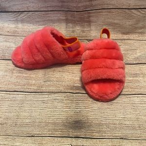 Ugg fuzzy slipper sandal
